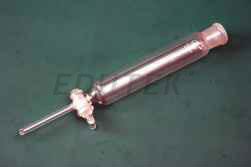 DROPPING FUNNEL, CYLINDRICAL WITH GLASS STOPCOCK & I/C GLASS / POLYTHENE STOPPER